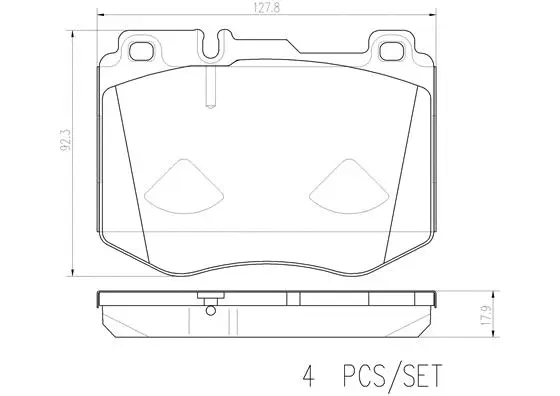Brake Pad Set, disc brake (P50145N)