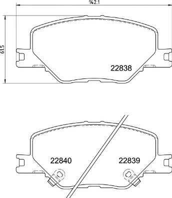 Brake Pad Set, disc brake (P 59 096)