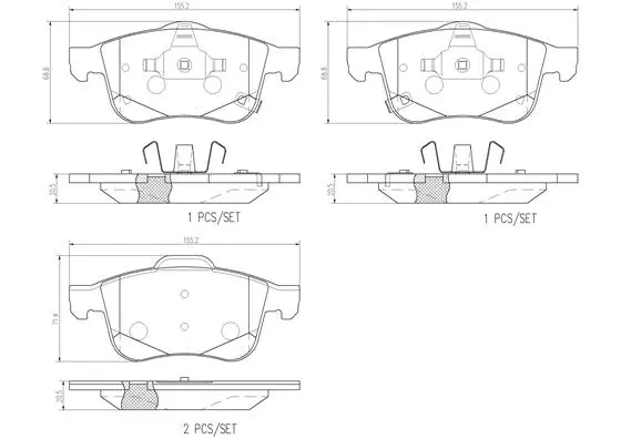 Brake Pad Set, disc brake (P23191N)