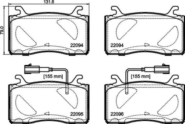 Brake Pad Set, disc brake (P 23 187)