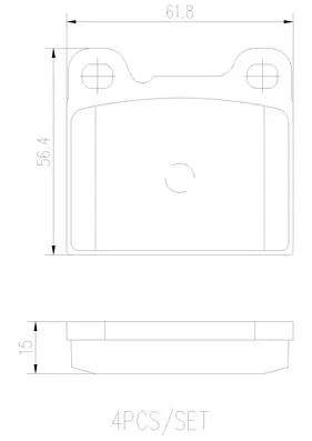 Brake Pad Set, disc brake (P86002N)