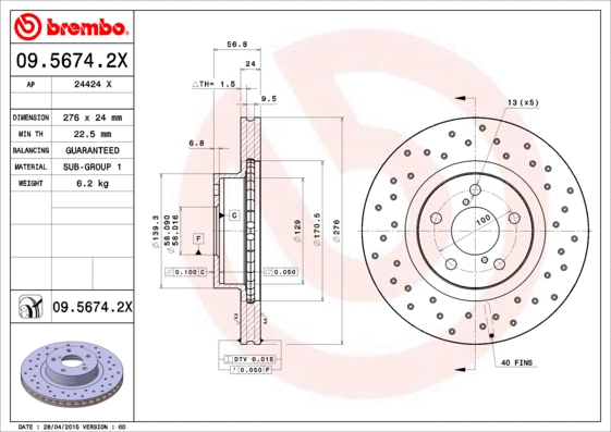 Brake Disc (09.5674.2X)