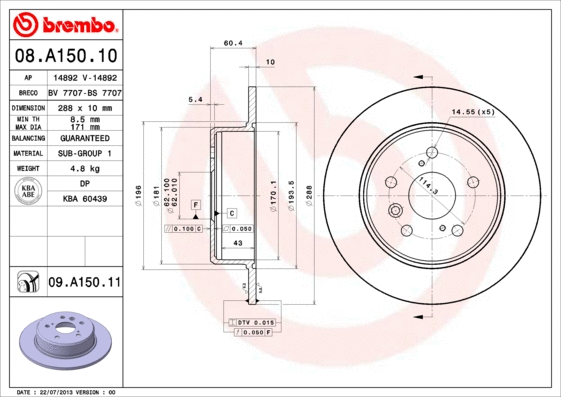 Brake Disc (08.A150.11)