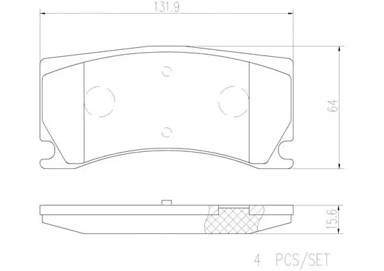 Brake Pad Set, disc brake (P36024N)
