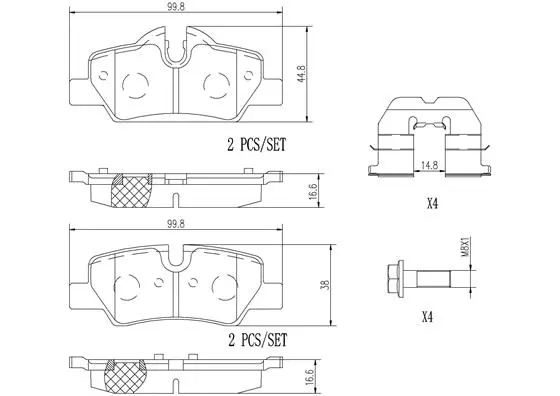 Brake Pad Set, disc brake (P06090N)