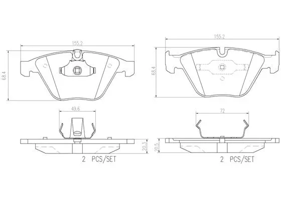 Brake Pad Set, disc brake (P06046N)