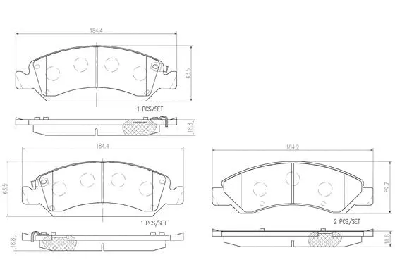 Brake Pad Set, disc brake (P10058N)