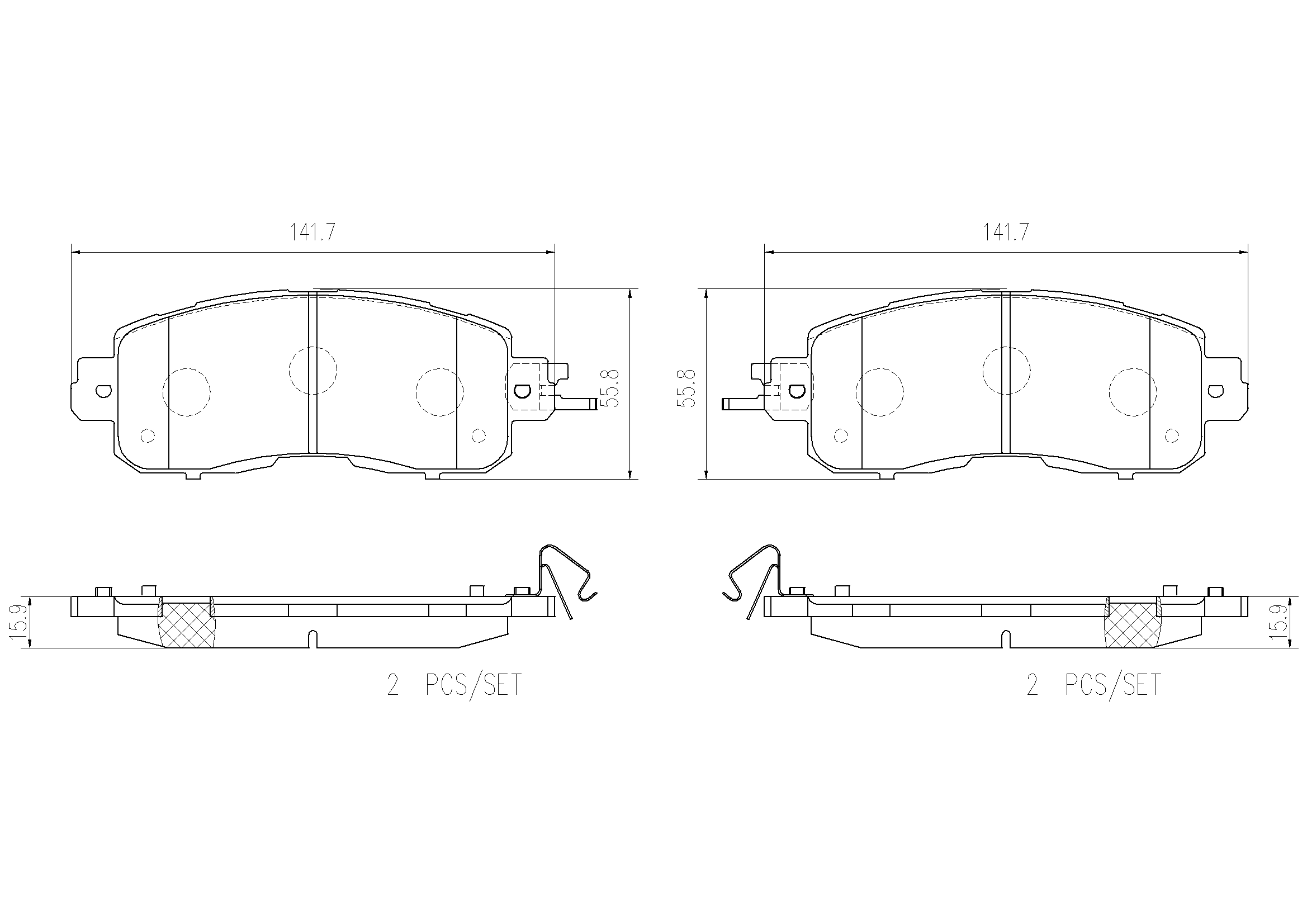 Brake Pad Set, disc brake (P 56 104E)