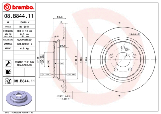 Brake Disc (08.B844.11)