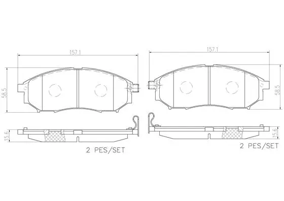 Brake Pad Set, disc brake (P56058N)
