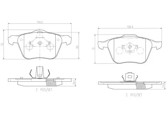 Brake Pad Set, disc brake (P86022N)