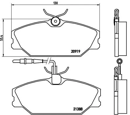 Brake Pad Set, disc brake (P 68 014)