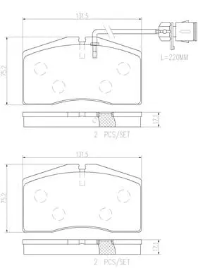 Brake Pad Set, disc brake (P85053N)