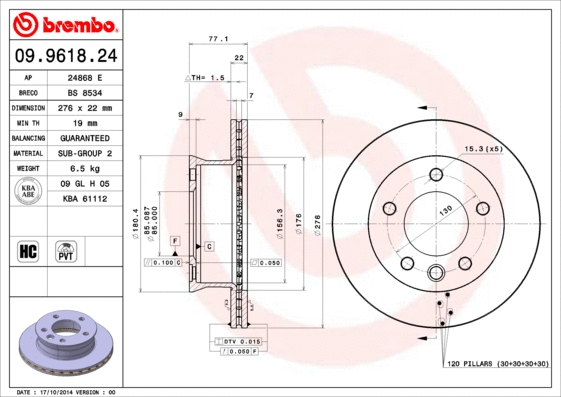 Brake Disc (09.9618.24)