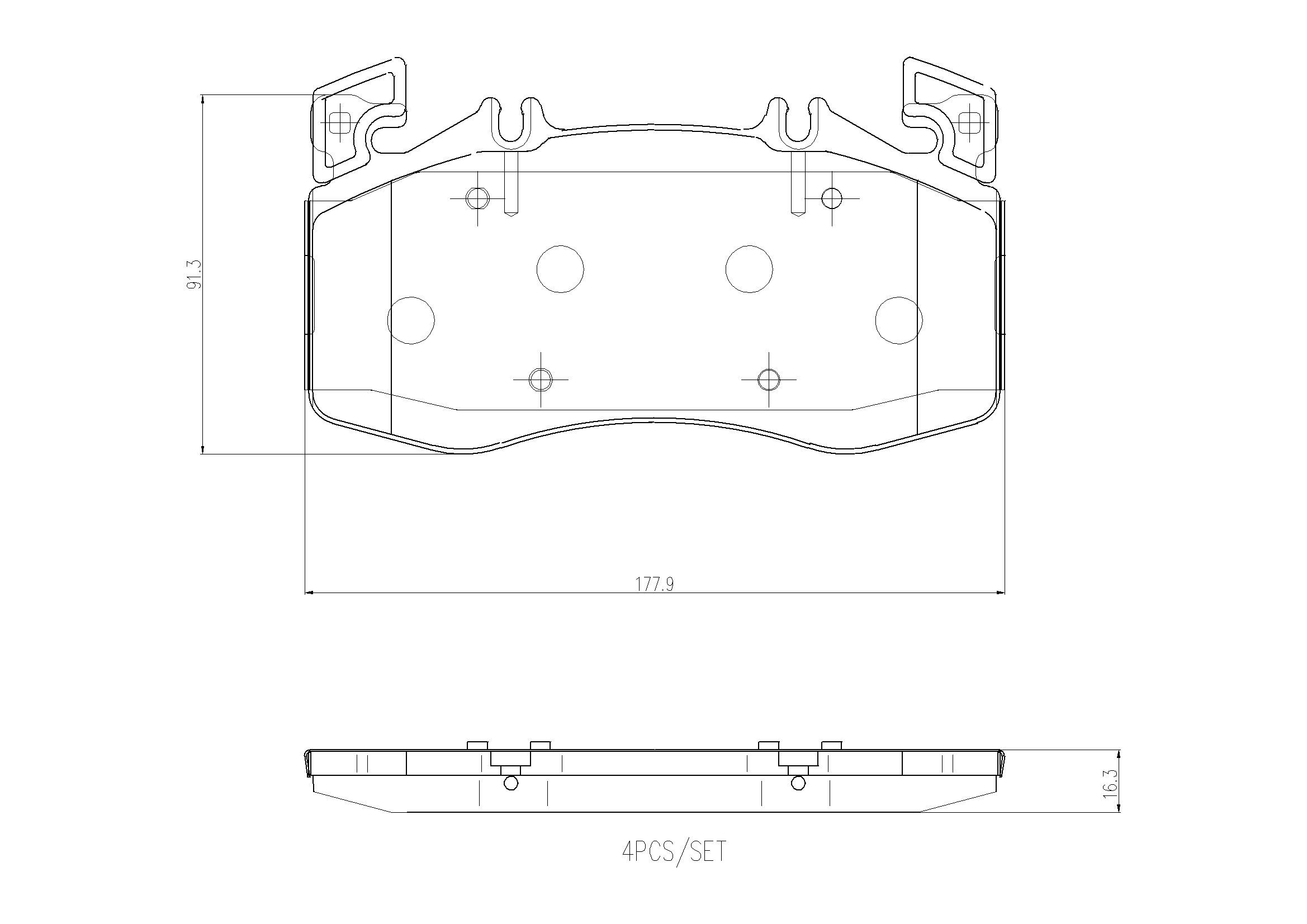 Brake Pad Set, disc brake (P 50 163)