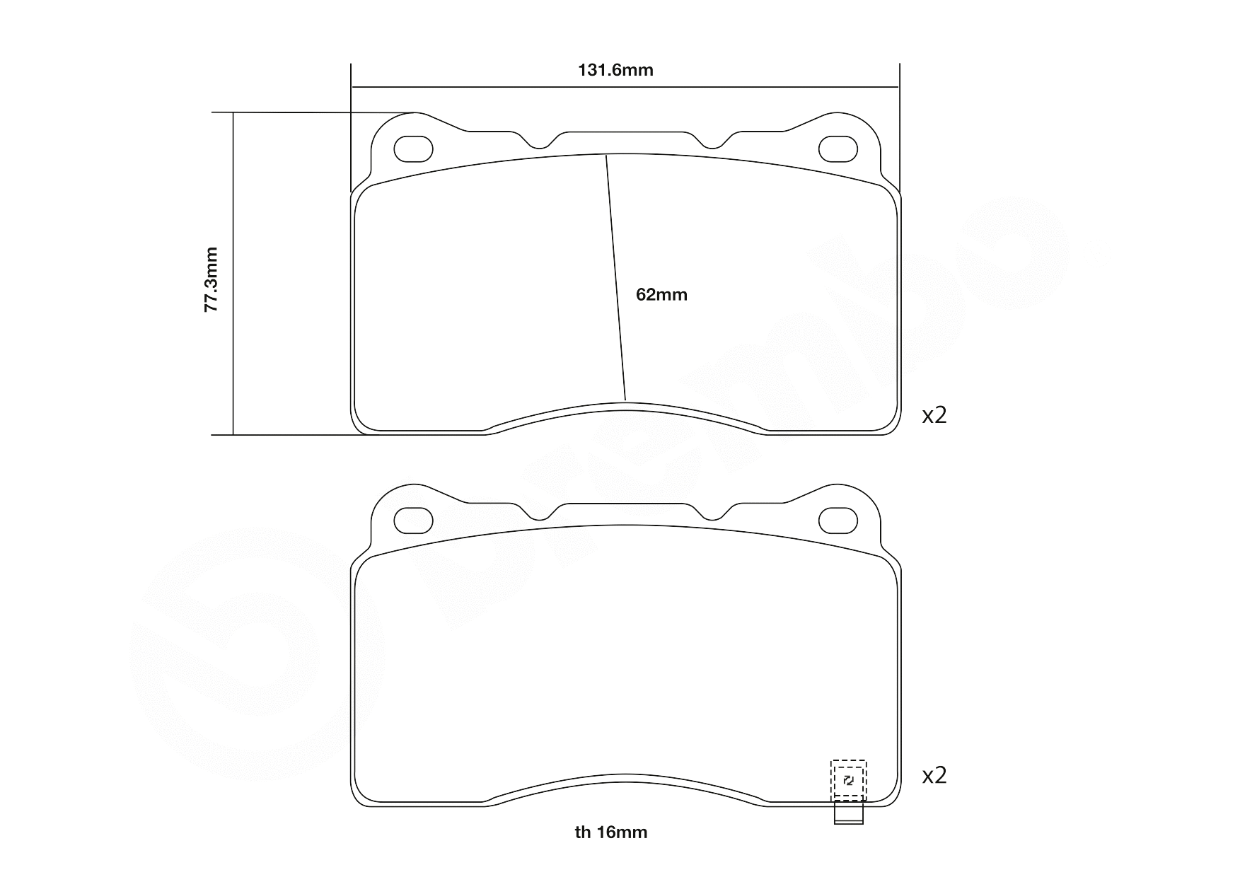 High Performance Brake Pad Set