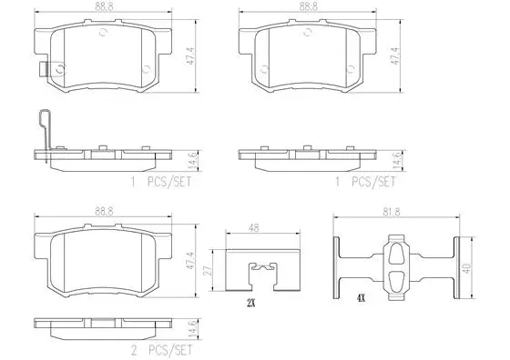 Brake Pad Set, disc brake (P79027N)