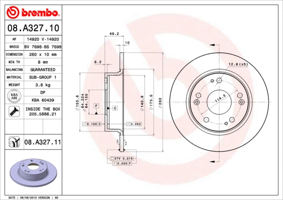 Brake Disc (08.A327.10)