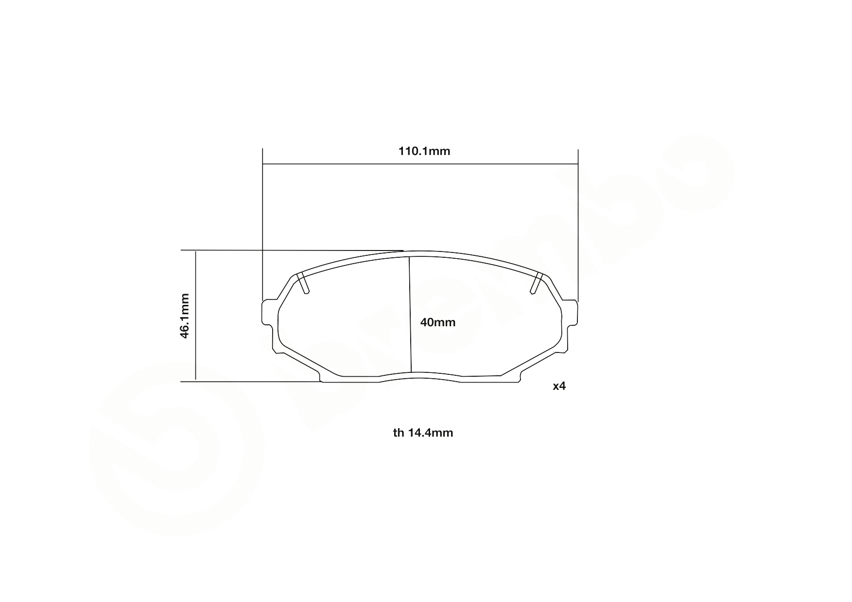 High Performance Brake Pad Set