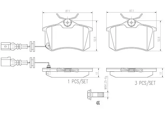 Brake Pad Set, disc brake (P85066N)