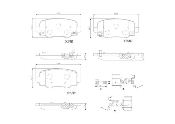 Brake Pad Set, disc brake (P23177N)