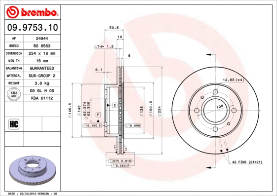 Brake Disc (09.9753.10)