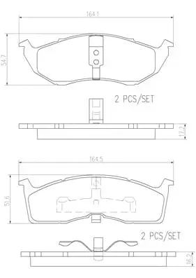 Brake Pad Set, disc brake (P11038N)