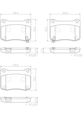 Brake Pad Set, disc brake (P83134N)
