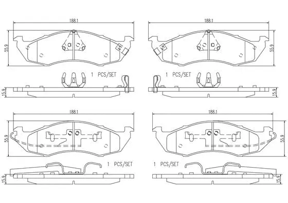 Brake Pad Set, disc brake (P56076N)