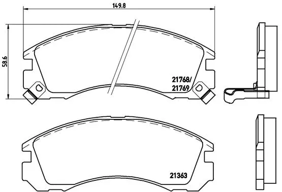 Brake Pad Set, disc brake (P 54 017)
