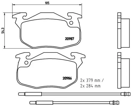 Brake Pad Set, disc brake (P 61 099)