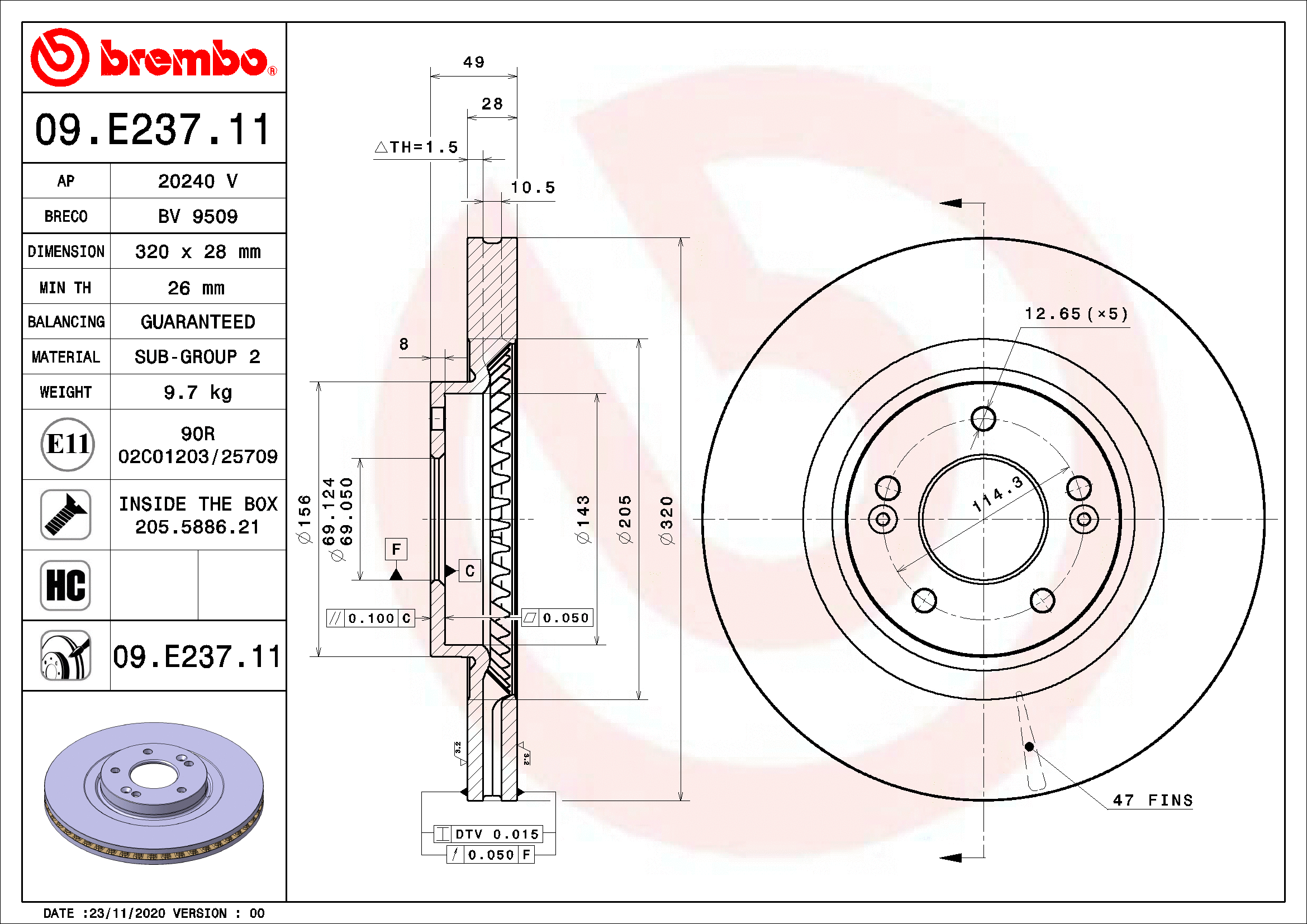 Brake Disc (09.E237.11)