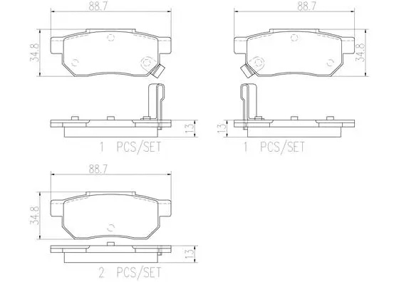 Brake Pad Set, disc brake (P28017N)