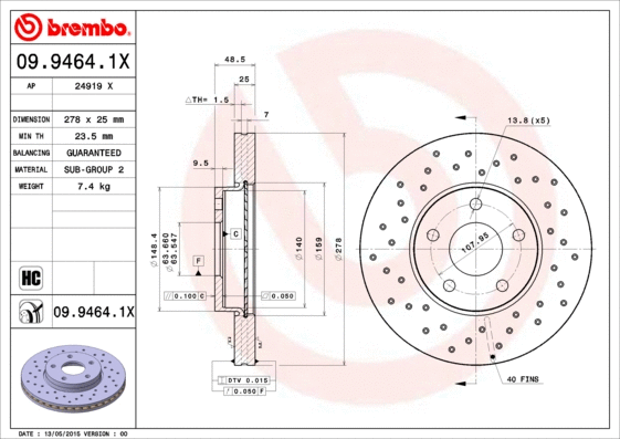 Brake Disc (09.9464.1X)
