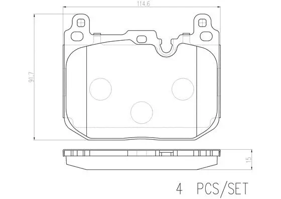 Brake Pad Set, disc brake (P06110N)