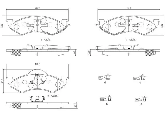 Brake Pad Set, disc brake (P18002N)