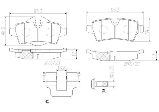Brake Pad Set, disc brake (P06052N)