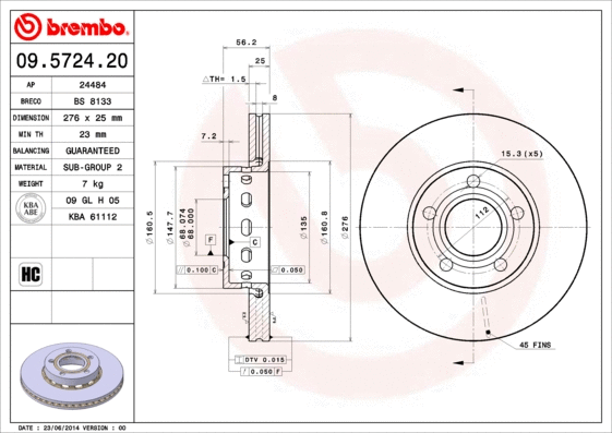 Brake Disc (09.5724.20)