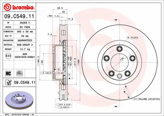 Brake Disc (09.C549.11)