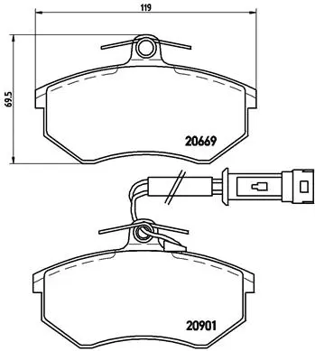 Brake Pad Set, disc brake (P 85 016)