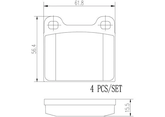 Brake Pad Set, disc brake (P50066N)