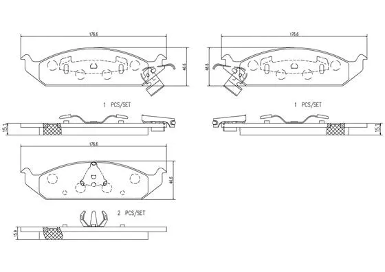 Brake Pad Set, disc brake (P11011N)