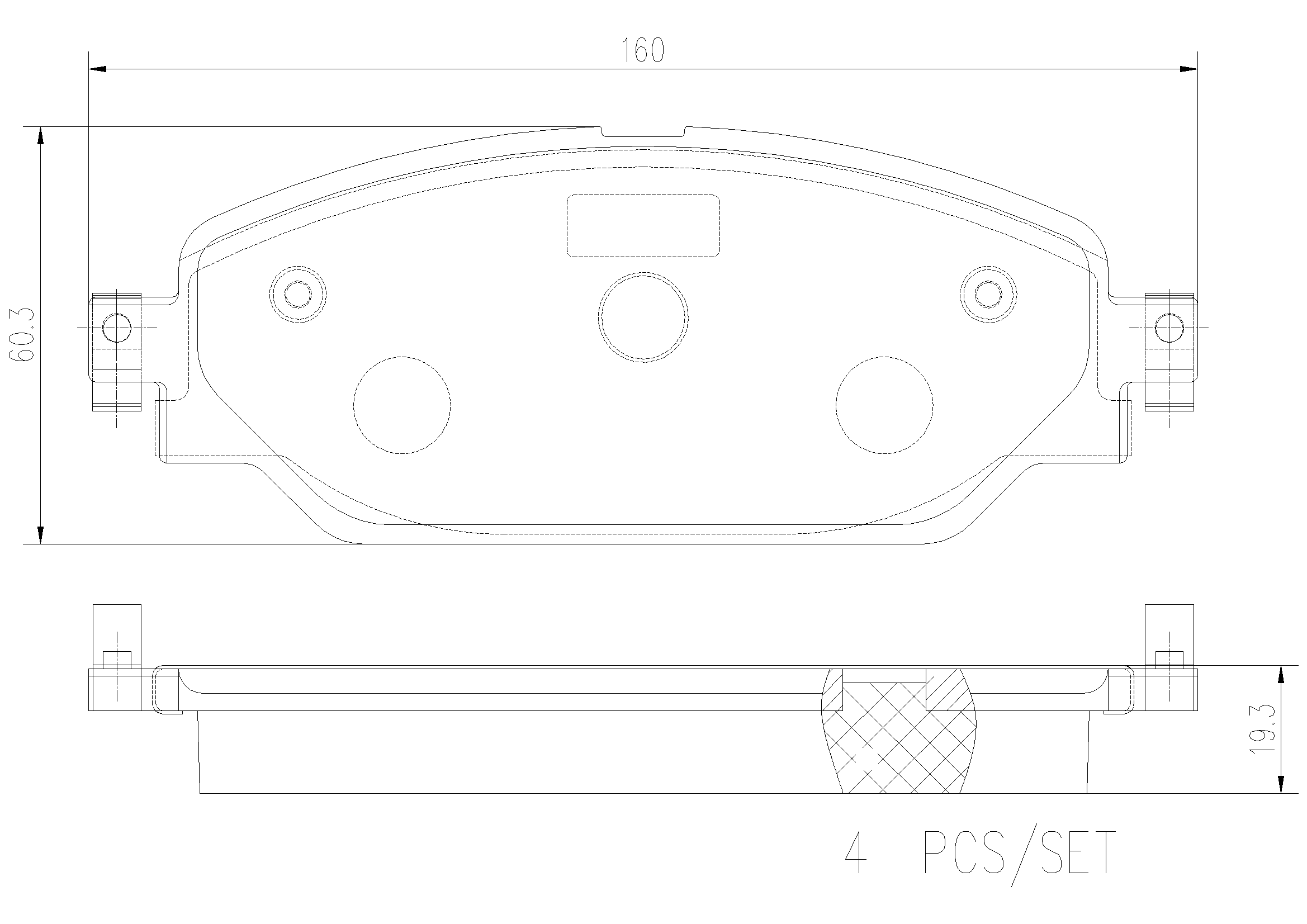 Brake Pad Set, disc brake (P04001N)
