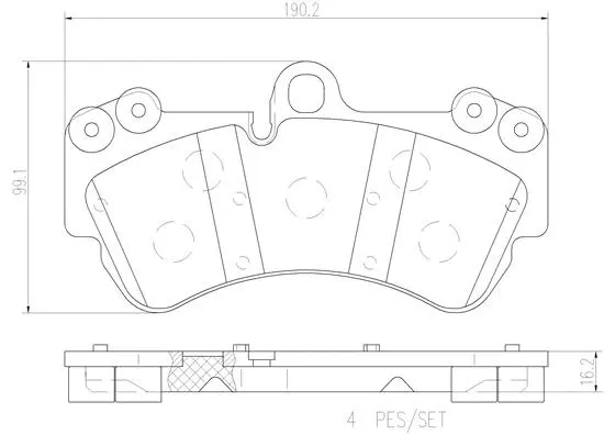 Brake Pad Set, disc brake (P85069N)