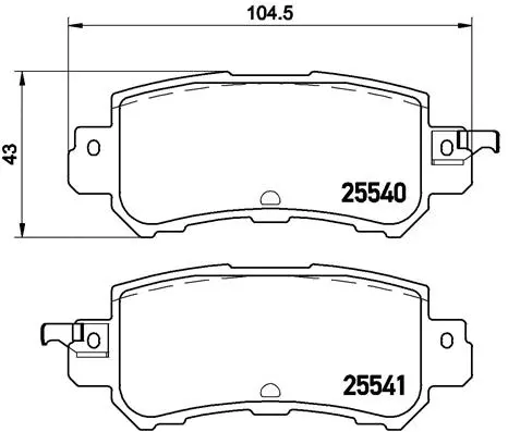 Brake Pad Set, disc brake (P 49 047)