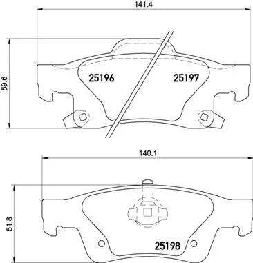 Brake Pad Set, disc brake (P 37 016)