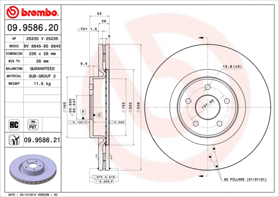Brake Disc (09.9586.20)