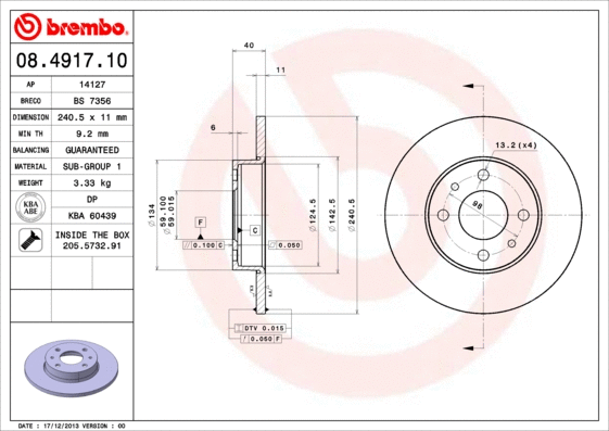 Brake Disc (08.4917.10)