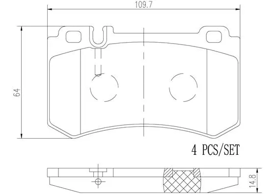 Brake Pad Set, disc brake (P50077N)