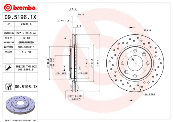 Brake Disc (09.5196.1X)